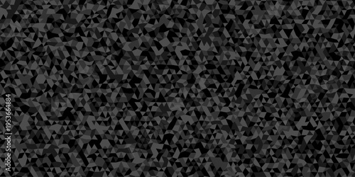 Vector black and gray overlapping polygon square texture. Seamless geometric pattern triangle shapes low polygon backdrop background. Abstract line poly background.
