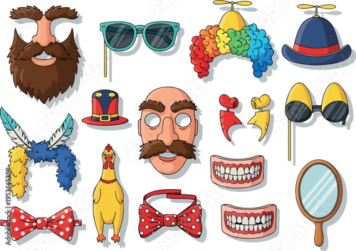 Collection of Funny Photo Booth Props for Parties and Celebrations