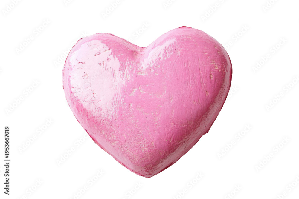 Obraz premium Glossy Pink Heart Shape with Smooth Surface on Black Background shiny, Png On White Background, Isolated on Transparent Background, Cut Out