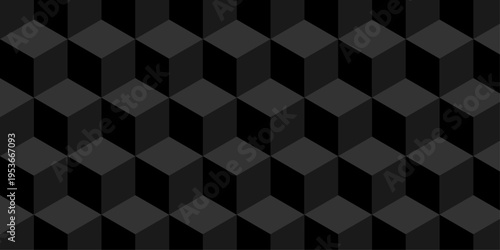 Illustration squares seamless geometric pattern with cubic shapes. Abstract geometric triangle background mosaic wallpaper.