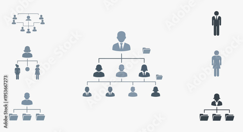 Business organizational chart with people.