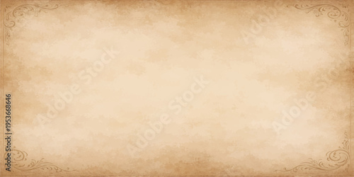 Vintage parchment paper texture with elegant decorative border, evoking feelings of history and authenticity. 