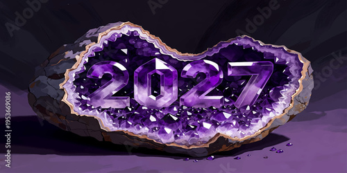 2027 Purple Amethyst Geode Crystal Background