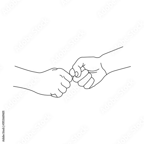 Continuous line drawing of pinky swear gesture. Concept of trust, promise, and friendship. Minimalist hand gesture vector for wedding or pact.