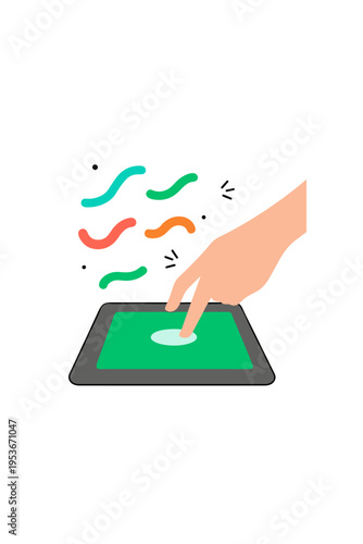 A Hand Interacts with a Glowing Holographic Energy Grid Dashboard