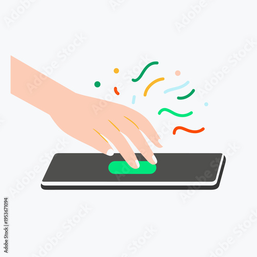 A Hand Interacts with a Glowing Holographic Energy Grid Dashboard