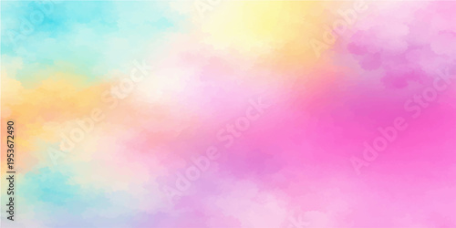 A vibrant watercolor design composed of soft pastels swirling together to create a dreamy, artistic and versatile backdrop.