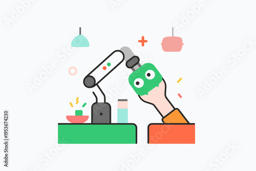 Collaborative Robot and Human Technician Assembling Electronics