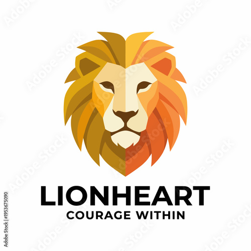A striking lionhead emblem representing courage and strength, ideal for brands focused on empowerment, confidence, and resilience in their marketing and identity.