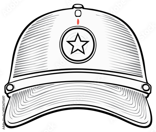 Baseball cap graphic illustration