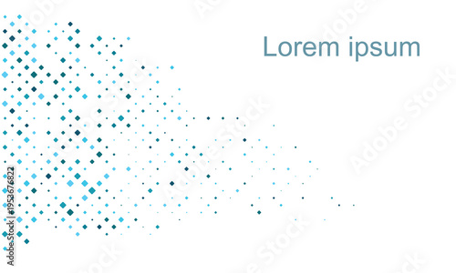 Abstract blue geometric rhombus background on white. Modern vector illustration with diamond patterns and copy space for corporate technology presentations, business banners or web design.