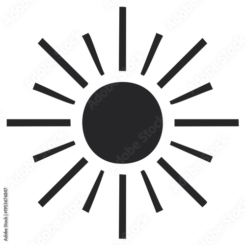 Abstract Sunshine Symbol Bright Radiance Rays Solar Warmth Light Vector