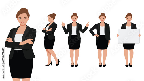 business woman isolated on white