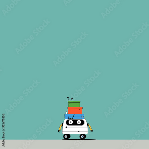 Friendly Puffy Robot Making Autonomous Urban Deliveries