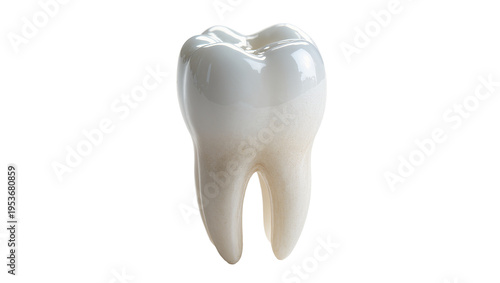 Tableau sur toile Healthy human molar tooth, perfectly isolated PNG on transparent background, rep
