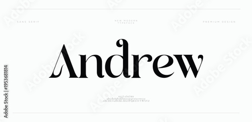 Abstract fashion elegant alphabet letters font classic modern serif lettering minimal fashion. Vector 
