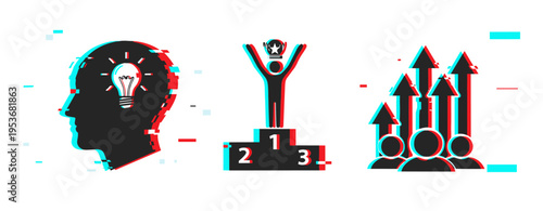 Digital disruption: innovation, achievement milestones, and growth in glitch art style