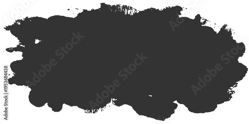 Abstract textured dark shape, ink blot with a moody, artistic expression. An expressive artistic design element with a bold ink stain or blot.