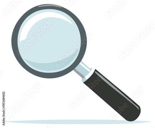 Magnifying glass illustration isolated on white background in vector format, searching icon