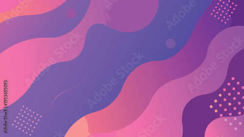 Abstract fluid shapes in vibrant shades of purple and pink
