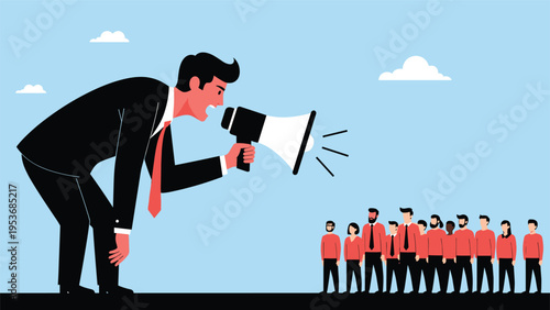 Determined businessman runs at full speed while carrying a giant arrow as a spear toward a circular bullseye target.