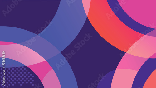 Abstract background featuring overlapping colorful curved shapes and textures