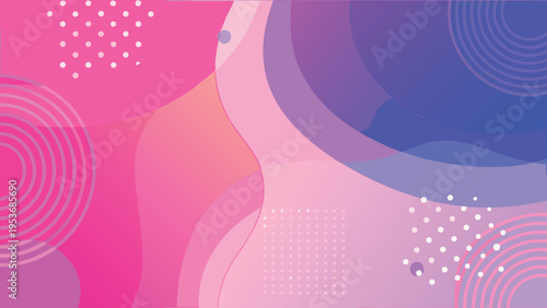 Abstract colorful background with overlapping organic shapes and patterns