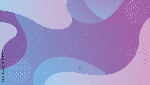 Abstract fluid shapes in shades of purple blue and pink