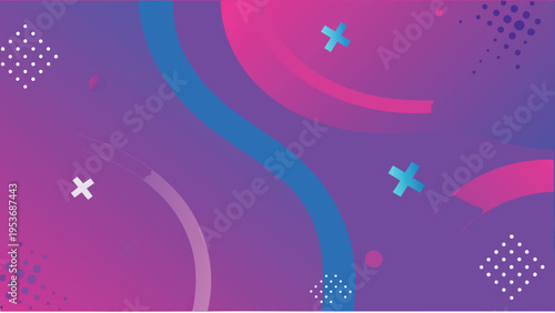 Abstract geometric background with vibrant purple and blue tones