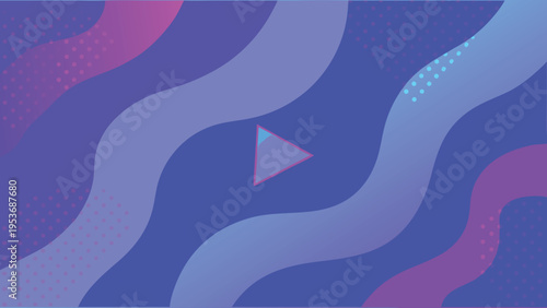 Abstract background with a play button and vibrant color gradients
