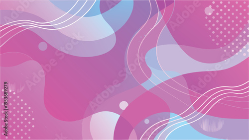 Abstract fluid shapes in vibrant pink and blue tones