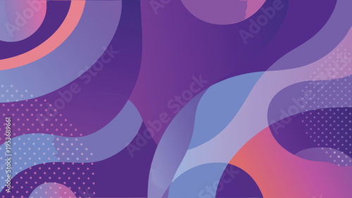 Abstract geometric background with overlapping colorful fluid shapes