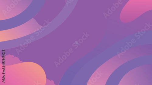Abstract background with curved shapes and vibrant purple tones