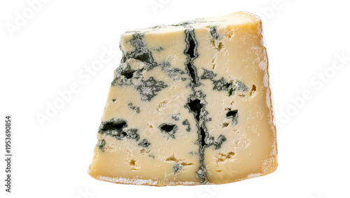 Foto Delicious wedge of gourmet blue cheese, rich and creamy with distinctive mold ve