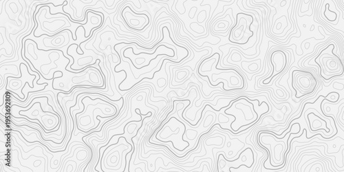 Abstract geographic topographic map with smooth flowing contour lines
Seamless mountain terrain elevation pattern on minimal white background