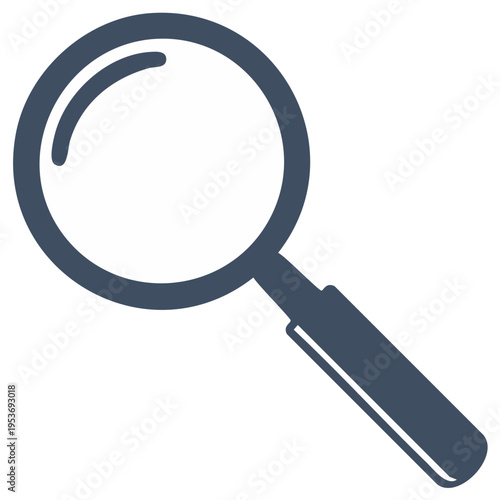 Magnifying Glass Illustration, Icon for Investigation and Research