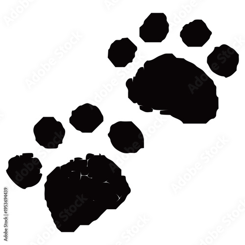 足跡のアイコン 幼稚園HPのためのベクターラインアイコン