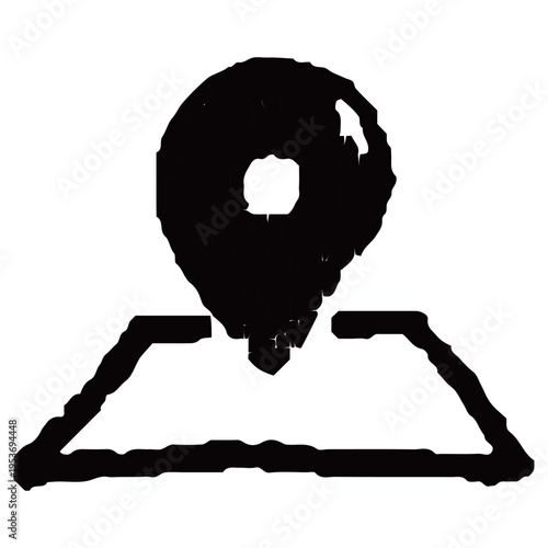 地図・ピンのアイコン 幼稚園HPのためのベクターラインアイコン