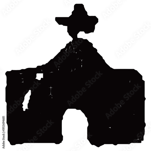 幼稚園の建物・ホームアイコン 幼稚園HPのためのベクターラインアイコン