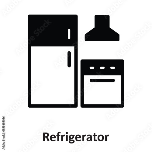 Refrigerator  Vector icon which can easily modify or edit
