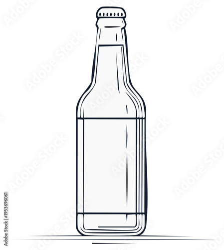 Outline of a Glass Beer Bottle
