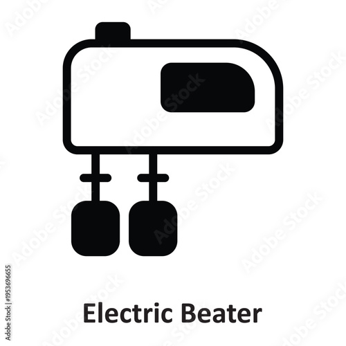 Electric Beater Vector icon which can easily modify or edit