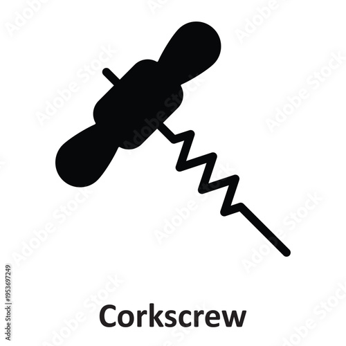 Corkscrew Vector icon which can easily modify or edit