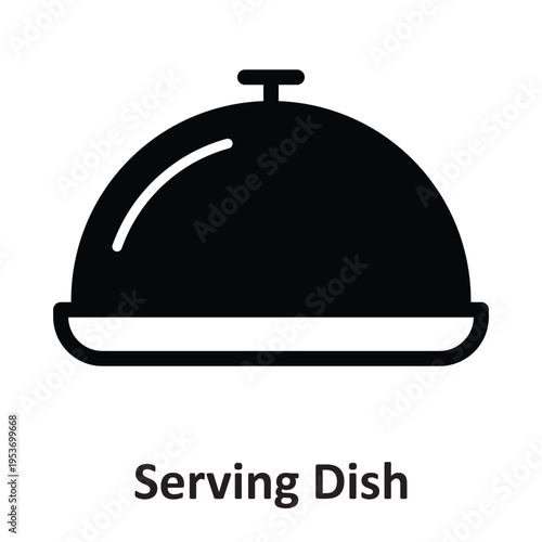 Serving Dish Vector icon which can easily modify or edit