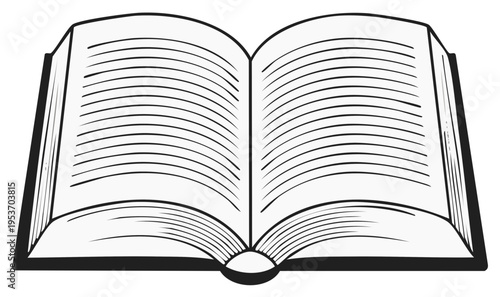 Open Book Vector Illustration for Reading and Learning