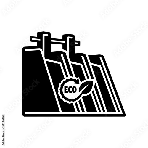 Eco-friendly industrial facility with sustainable practices and green technology in use