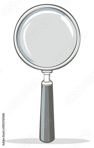 Magnifying glass illustration vector. Examination search symbol for research science or zoom tool.