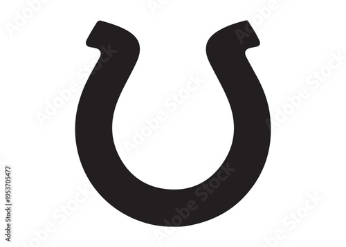 horseshoe logo silhouette vector, lucky iron horseshoes silhouette vector illustration, blacksmith horseshoe logo, horse footwear logo silhouette design on white background