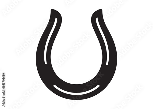 horseshoe logo silhouette vector, lucky iron horseshoes silhouette vector illustration, blacksmith horseshoe logo, horse footwear logo silhouette design on white background