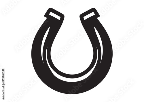 horseshoe logo silhouette vector, lucky iron horseshoes silhouette vector illustration, blacksmith horseshoe logo, horse footwear logo silhouette design on white background